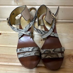Coach snake skin sandals.